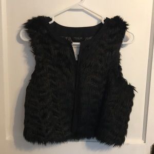 BCBG fur vest